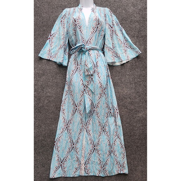 Figue Dresses & Skirts - NWT Figue Avery Kaftan Maxi Dress Belted Boho Resort Geometric Viscose XS